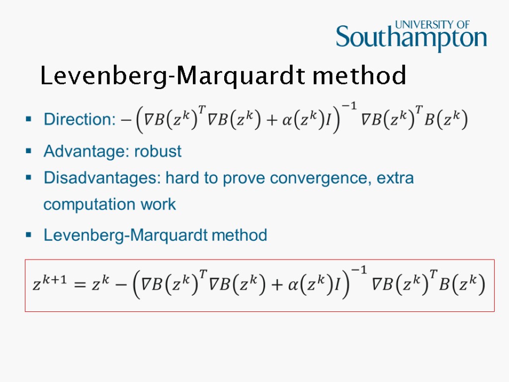 Levenberg-Marquardt method